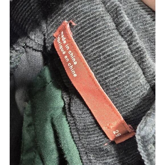 Anthropologie Jumpsuit Womens 29 Green Corduoy Boot Bib Overalls Dark Forest - Picture 4 of 14